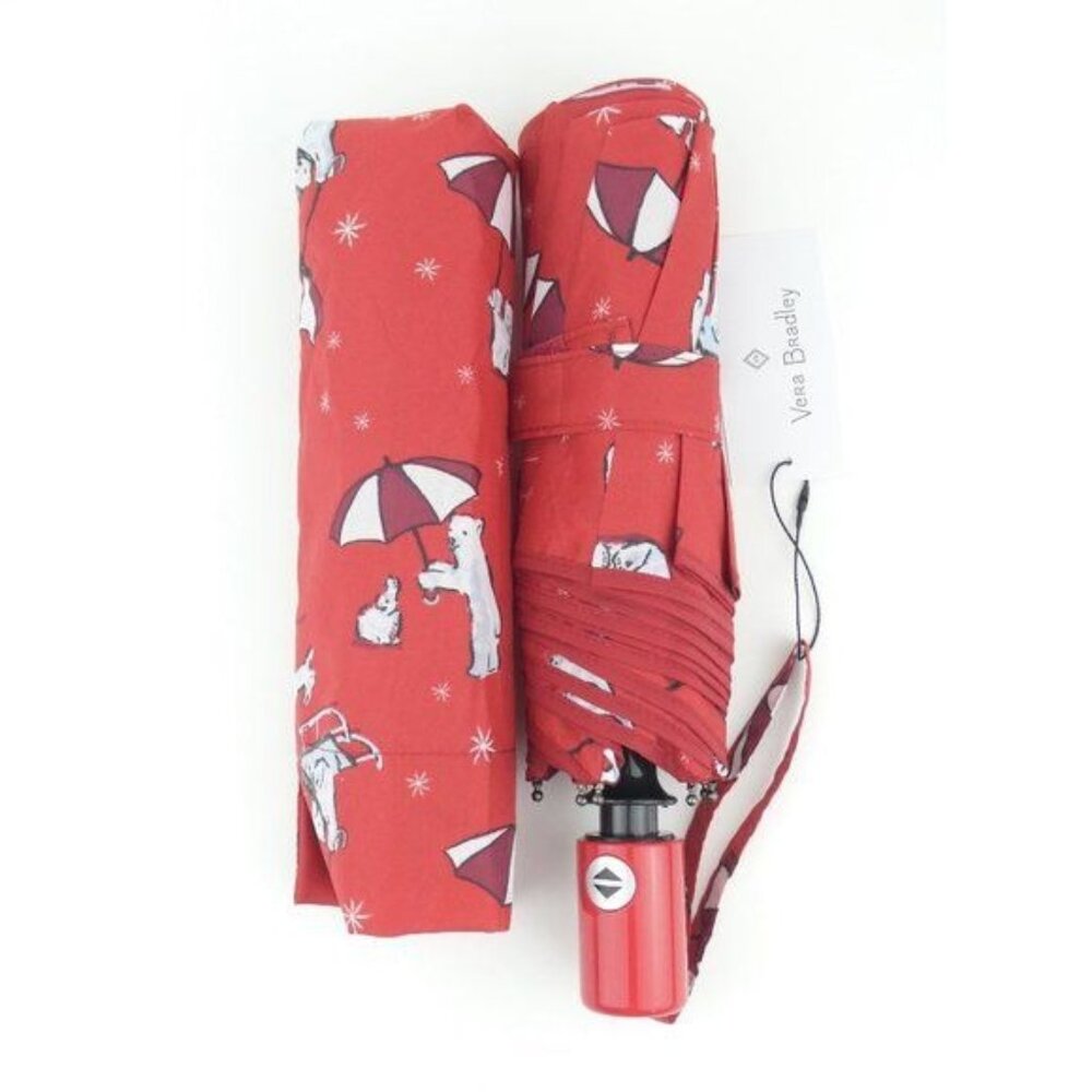 Vera Bradley Beary Merry Red Umbrella NWT
